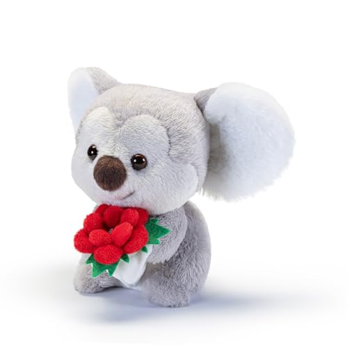 Trudi Koala mit roter Blume Plüschgeschenk mit Blumen, Muttertag, Valentinstag | 17x13x10cm Grosse XS | Celebration Spring | Modell 51366 von Trudi