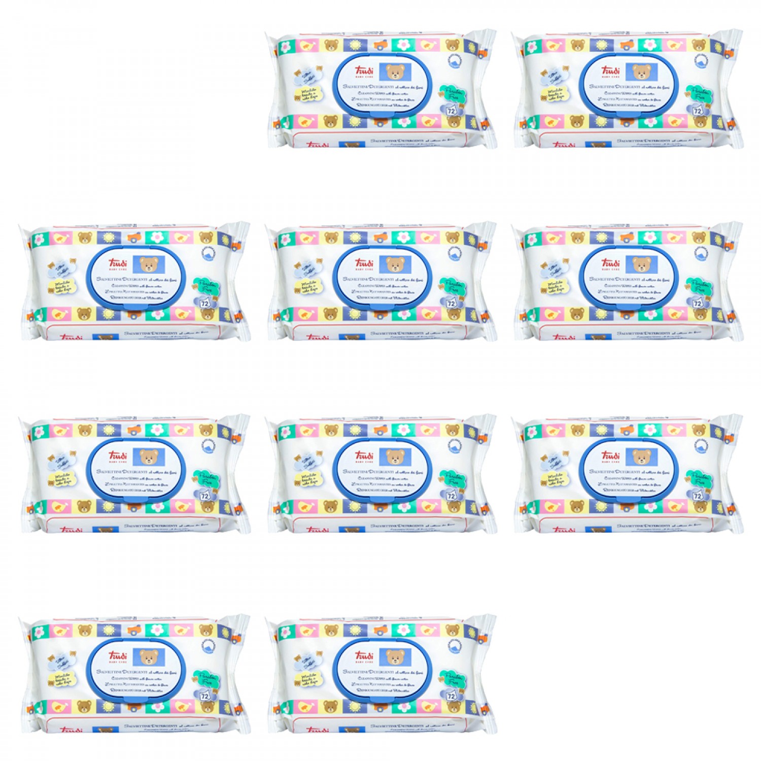 Trudi Reinigungstücher Set mit Blütennektar 10 Packungen à 72 Stück Trudi Reinigungstücher Set mit Blütennektar 10 Packungen à 72 Stück von Trudi