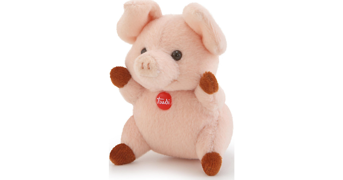Trudi Sweet Coll. Plüschtier Kleines Ferkel ca. 9 cm (Größe XXS), Detailgenau mit hochwertigen Materialien (51275) rosa von Trudi