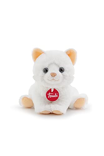 Trudi Puppies TUDE5000 Plüschkatze Baby Katze ca. 16 cm (Größe S), hochwertiges Stofftier mit weichen Materialien, Plüschtier mit realistischen Details, waschbar, Kuscheltier für Kinder, Weiß von Trudi