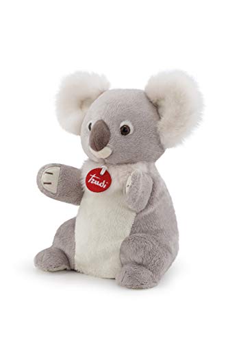 Trudi Puppets 29828 Handpuppe Koala ca. 28 cm (Größe S), Stofftier aus hochwertigen Materialien, sehr flauschig, liebevolle Details, kuschelige Ohren, waschbar, Kuscheltier und Puppe für Kinder, Grau von Trudi