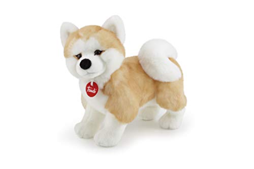 trudi 22664 Dog Klassik Plüschhund Akita Ascanio ca. 27 cm, Größe M, hochwertiges Stofftier mit weichen Materialien, Plüschtier mit realistischen Details, waschbar, Kuscheltier für Kinder von Trudi