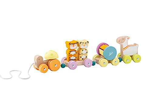 Zug der Tieren (12 st) | Sevi | Holzspielzeug für Kinder von einem Jahr. Sevi Geschenke für Kinder in den ersten Monaten | 44x12x7cm | Infant Toys | Modell TUE45000 von Trudi