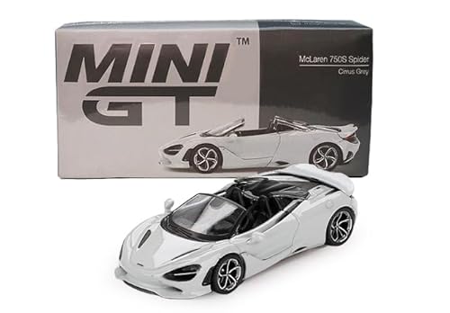 True Scale Miniatures Mini-GT MGT00973-L - McLar 750S Spider Cirrus Grey 2024 - maßstab 1/64 - Modellauto von True Scale Miniatures