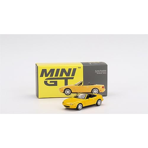 Mini GT Eunos Roadster Sunburst Yellow RHD 1:64 Druckguss-Sammlermodell MGT00393-R von True Scale
