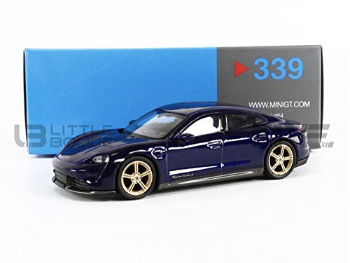 Mini GT Taycan Turbo S Gentian Blue Metallic LHD 1:64 Scale Diecast Collectors Model MGT00339-L von True Scale
