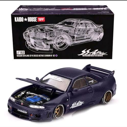 MINI GT 1/64 - Nissan Skyline GT-R (R33) Active Carbon R V2-1995 KHMG163 von Truescale Miniatures