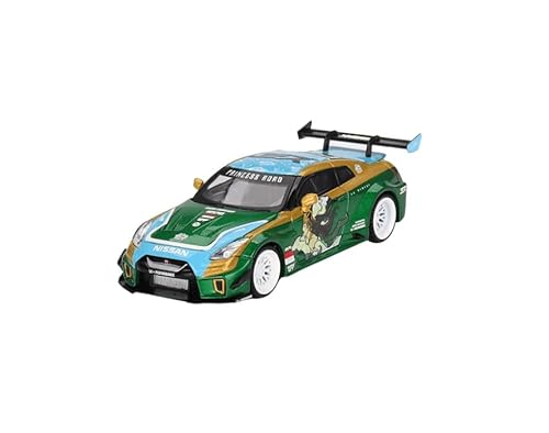 True Scale Miniatures MGT00650 35GT-RR Ver.0.9 kg-Silhouette Works GT RHD (Rechtslenker) Princess Roro Green Metallic mit Grafik Limited Edition 1/64 Druckguss-Modellauto von Truescale Miniatures