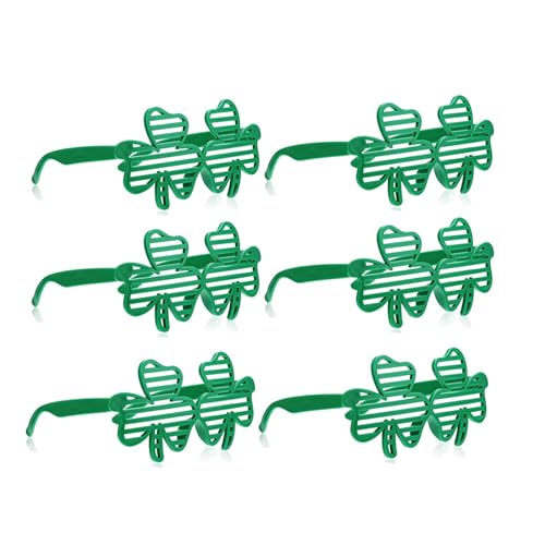 Trufolxiaz 6PCS Patricks Day Shamrock Gläses Urlaubsfenster Blinds Brillen Für Paraden Und Versammlungen Spaß Und Stilvolle Brille Für Feierlichkeiten von Trufolxiaz