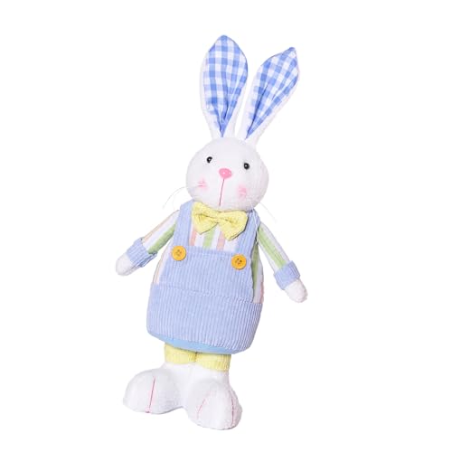 Trufolxiaz Bunte Stoffkaninchen Spielzeug Easters Kaninchen Mit Kaninchen Ohren Schönes Plüschspielzeug Für Kinder Und Festival Decors Handgefertigtes Plüsch Kaninchen von Trufolxiaz