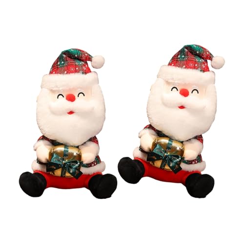 Trufolxiaz Mehrzweck Santa Stoffed Dolls Santa Plüsch Mit Ornament Verleiht Weihnachten Einen Charme von Trufolxiaz