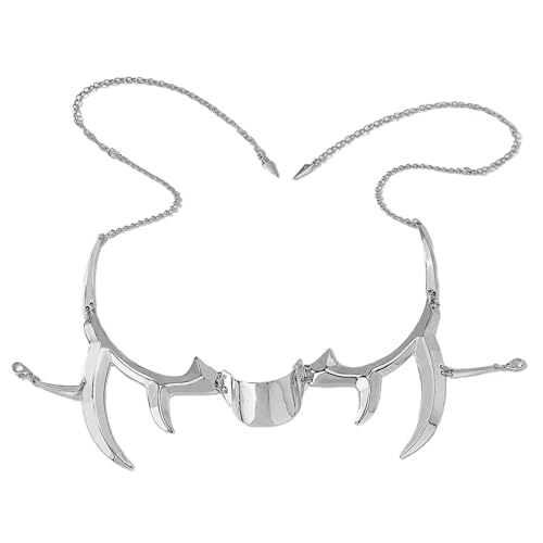 Trufolxiaz Punk Unregelmäßige Maske Gothic Mechanical Alien Fluid Face Accessoires Metallohrringe Für Frauen Männer Halloween Party Schmuckmetallmaske Für Männer von Trufolxiaz