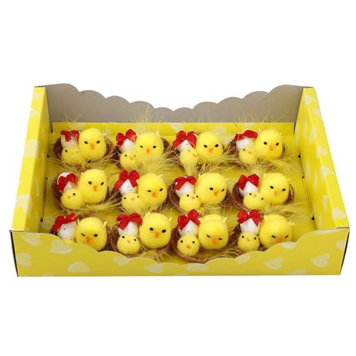 Trufolxiaz Simulation Hühnchen Weiche Plüschspielzeug Realistische Tierpuppe Kind Kognitionen Hühnermodell Osterparty Geschenk Für Kinderrealistische Hühnchenstatue von Trufolxiaz