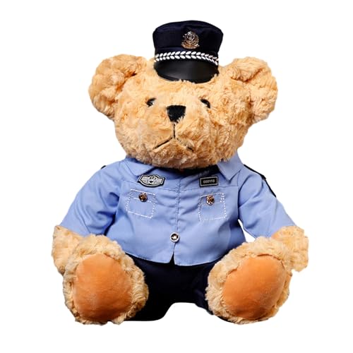Trufolxiaz Soft Bear Plüschspielzeug Bequemer Bären Militärpolices Offizier Stofftierdelikates Und Feine Nähte Dekors Exquisite Und Farben von Trufolxiaz