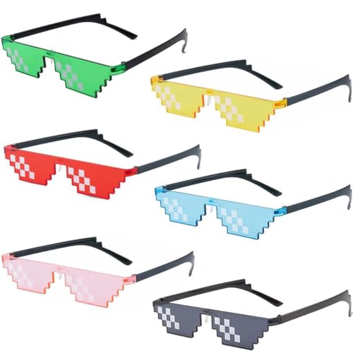 TrukD Mosaik Sonnenbrille Coole Brille, 6pcs Farbig Pixel Mosaik Brille Anti-UV Lustige Sonnenbrille Coole Brille für Männer Frauen Kinder Foto Requisiten Party Dekoration TrukD Mosaik Sonnenbrille Coole Brille, 6pcs Farbig Pixel Mosaik Brille Anti-UV Lustige Sonnenbrille Coole Brille für Männer Frauen Kinder Foto Requisiten Party Dekoration von TrukD