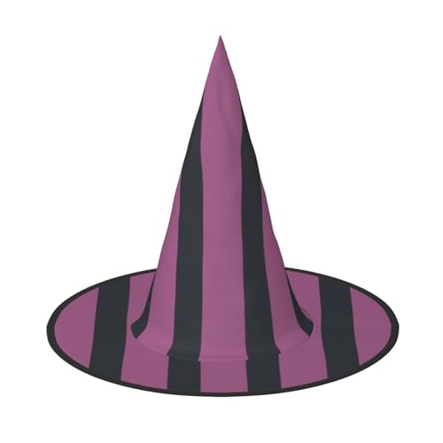 Trukd Gruselhut, Halloween-Hexe, einfarbig, Traubenrot, Hut für festliche Kopfbedeckung, Cosplay-Party, schwarz von Trukd