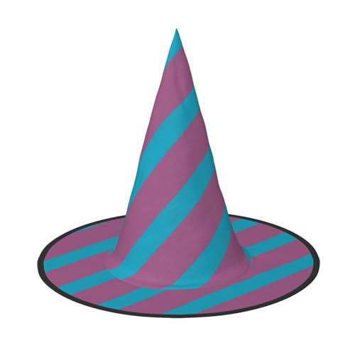 Trukd Gruselhut, Halloween-Hexe, einfarbig, Traubenrot, Hut für festliche Kopfbedeckung, Cosplay-Party, schwarz von Trukd