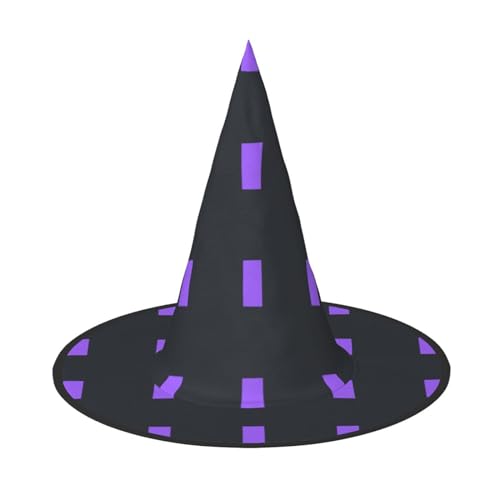 Trukd Gruselhut, Halloween-Hexe, einfarbig, hellviolett, für festliche Kopfbedeckungen, Cosplay-Partys, Schwarz von Trukd