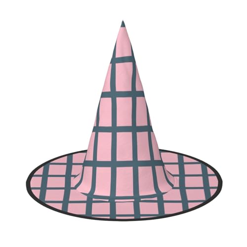 Trukd Gruselhut, Halloween-Hexe, einfarbig, rosa Hut für festliche Kopfbedeckung, Cosplay-Party, schwarz von Trukd