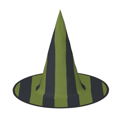 Trukd Gruselhut, Halloween-Hexe, solider dunkelgrüner Hut für festliche Kopfbedeckung, Cosplay-Party, schwarz von Trukd