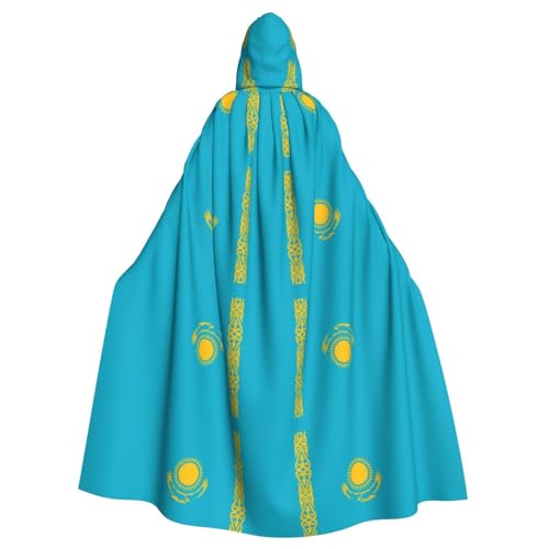 Trukd Umhang mit der Flagge von Kirgisistan, mit Kapuze, für Halloween, Weihnachten, Sensenmann, Vampir, Hexe, 147,3 cm, Schwarz, Flagge von Kasachstan, One size Trukd Umhang mit der Flagge von Kirgisistan, mit Kapuze, für Halloween, Weihnachten, Sensenmann, Vampir, Hexe, 147,3 cm, Schwarz, Flagge von Kasachstan, One size von Trukd