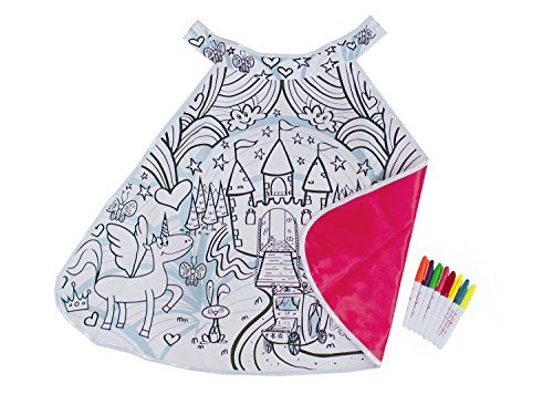 Trullala C83019 Ausmal Umhang Fee Kinder-Umhang zum bemalen mit Stiften 4-7 Jahre, Weiß Trullala C83019 Ausmal Umhang Fee Kinder-Umhang zum bemalen mit Stiften 4-7 Jahre, Weiß von Great Pretenders