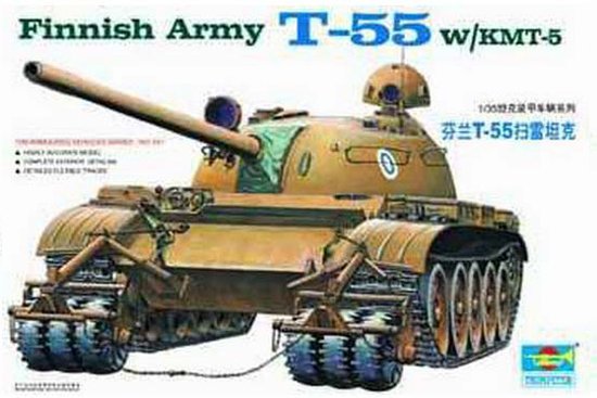 Finnischer Panzer T-55 mit Minenräumer Finnischer Panzer T-55 mit Minenräumer von Trumpeter