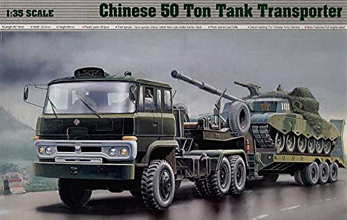 Trumpeter 00201 Modellbausatz Chinesischer 50-t-Panzertransporter von Trumpeter