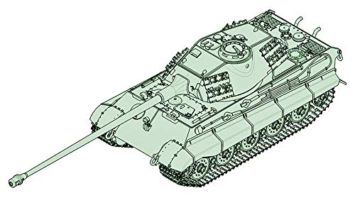 Trumpeter 007161 German King Tiger(Porsche Turret) w.105mm kWh L/68 Modellbausatz, verschieden von Trumpeter