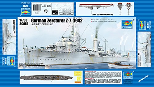 Trumpeter 05793 Modellbausatz German Zerstörer Z-7, 1942, Mittel von Trumpeter