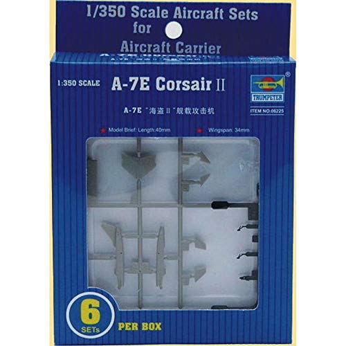 Trumpeter 06225 Modellbausatz Chance Vought A-7 E Corsair II, Mittel, Transparent, Marineblau von Trumpeter
