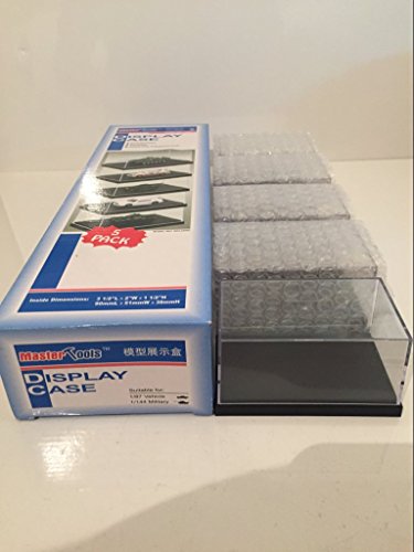 Trumpeter Vitrine, 90 x 51 x 38 mm, 5er Pack - Durchsichtig, Kunststoff, Modellvitrine, Displaycase von Trumpeter
