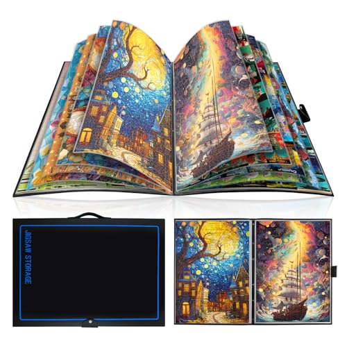 Truwheelz Extra Large Puzzle-Aufbewahrungsmappe für Puzzle-Enthusiasten - Platzsparender Organizer, bietet Platz für 20 Puzzles, HD-Folientaschen Mama & Oma Truwheelz Extra Large Puzzle-Aufbewahrungsmappe für Puzzle-Enthusiasten - Platzsparender Organizer, bietet Platz für 20 Puzzles, HD-Folientaschen Mama & Oma von Truwheelz