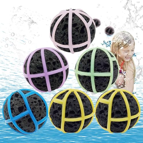 Trveqhk Wasserballons, Schnellbefüllung, 6 x Silikon-Wasser-nachfüllbare Schwammballons, Wurfkampfspiele, Pool-Spielzubehör, lustige Outdoor-Aktivitäten für Spaß, Rasen, Trveqhk Wasserballons, Schnellbefüllung, 6 x Silikon-Wasser-nachfüllbare Schwammballons, Wurfkampfspiele, Pool-Spielzubehör, lustige Outdoor-Aktivitäten für Spaß, Rasen, von Trveqhk