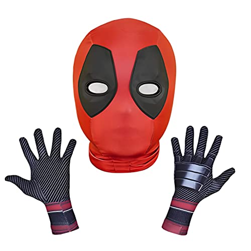 Tryfansty Spiderman Mask, Spider-Man Gloves für Kinder Erwachsene Unisex Halloween Maske Deadpool Maske für Halloween Weihnachten Cosplay Film Rolle Party (F) von Tryfansty