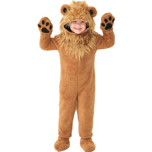 Tsffae Cartoon Langhaarige Löwen Kostüme Das King Cosplay Dress Up Unisex Performance Fancy Animal Outfit Für Kinder Erwachsene von Tsffae