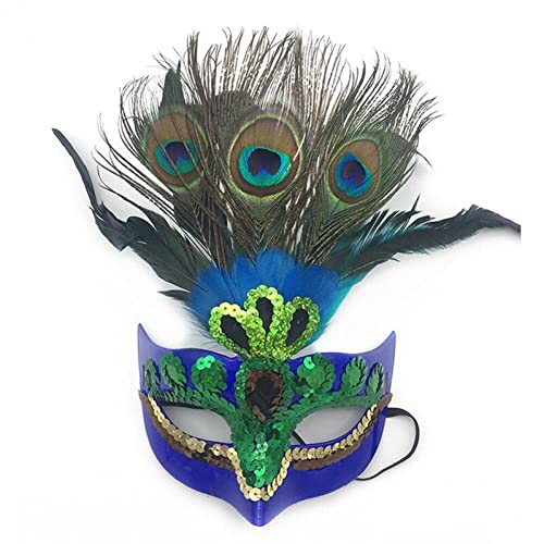 Tsffae Feather Maske Frauen Maskerade Maske Pailletten Halbmaske Karnevalsfestival Maske Für Prom Brasilien Vorräte von Tsffae