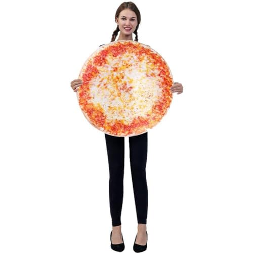 Tsffae Pizza Cosplay Kostüm Käse Kinder Parodie Outfit Lustige Essen Overall Urlaub Party Karneval Leistung Kostüm von Tsffae