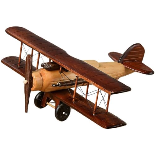 Tsffae Retro Flugzeug Modell Holz Flugzeug Modell DIY Retro Flugzeug Ornament Home Desktop Holz Flugzeug Ornament Handwerk Spielzeug Geschenk Sammlung von Tsffae