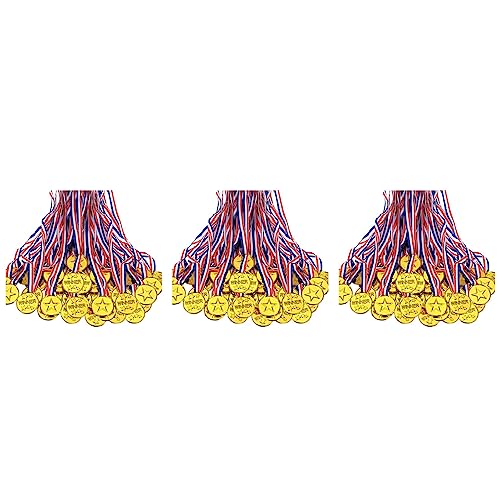 TsoLay 300 Stück Kinder-Kunststoff-Gewinnermedaillen Goldgewinner-Medaillen für Olympischen Stil, Partydekorationen und Auszeichnungen von TsoLay