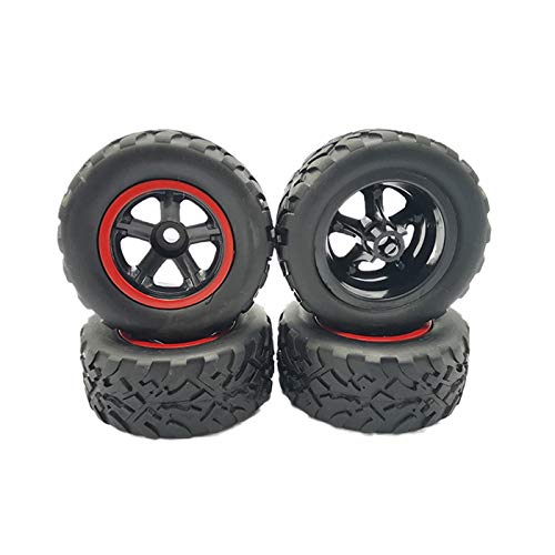 TsoLay 4 StüCk Gummi Reifen Reifen Rad Upgrade ZubehöR für D12 1/10 RC Auto Teile, Schwarz TsoLay 4 StüCk Gummi Reifen Reifen Rad Upgrade ZubehöR für D12 1/10 RC Auto Teile, Schwarz von TsoLay