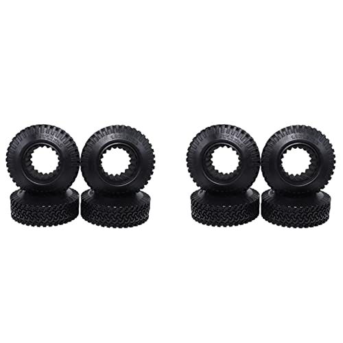 TsoLay 8 Stücke RC 1:10 Crawler Beadlock Reifen 1,9 Gummi Rad Reifen 98mm Reifen Für RC Auto Axial SCX10 von TsoLay