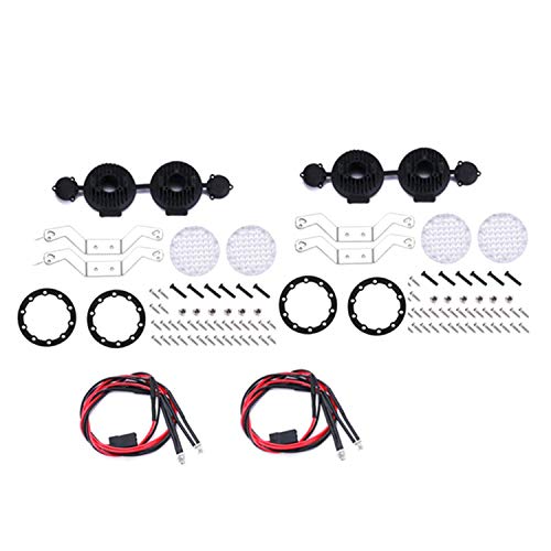 TsoLay Runde Scheinwerfer Auto Dach Leuchte für 1/10 RC Crawler Axial SCX10 III AXI03007 TRX4 TRX6 Teile, 4 StüCke Schwarz von TsoLay