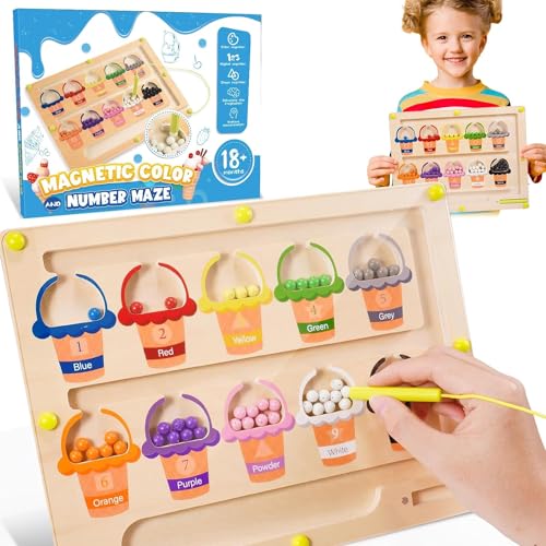 Tsokize Montessori Spielzeug 1 2 3 4 Jahre, Magnetspiel Farben Lernen Sortierspiel Labyrinth Spielzeug ab 3 Jahre Junge Mädchen Geschenk Junge Kinderspielzeug Motorikspielzeug 2-4 Jahre Holzspielzeug Tsokize Montessori Spielzeug 1 2 3 4 Jahre, Magnetspiel Farben Lernen Sortierspiel Labyrinth Spielzeug ab 3 Jahre Junge Mädchen Geschenk Junge Kinderspielzeug Motorikspielzeug 2-4 Jahre Holzspielzeug von Tsokize