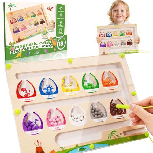 Tsokize Montessori Spielzeug 2 3 4 5 Jahre, Magnetspiel Labyrinth Farben Spiele ab 2-5 Jahre Jungen Kinderspielzeug ab 2-5 Jahre Mädchen Geschenk Holz Motorikspielzeug ab 2-5 Jahre Magnete Kinder Tsokize Montessori Spielzeug 2 3 4 5 Jahre, Magnetspiel Labyrinth Farben Spiele ab 2-5 Jahre Jungen Kinderspielzeug ab 2-5 Jahre Mädchen Geschenk Holz Motorikspielzeug ab 2-5 Jahre Magnete Kinder von Tsokize