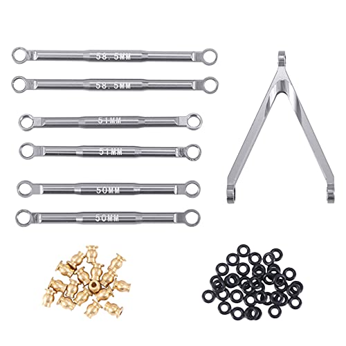 Tsrltalat Metall-Link-GestäNge-Zugstangen-Zugstangen-Set für Axial SCX24 C10 AXI00001 AXI00002 1/24 RC-Crawler-Auto-Upgrade-Teile, 2 Tsrltalat Metall-Link-GestäNge-Zugstangen-Zugstangen-Set für Axial SCX24 C10 AXI00001 AXI00002 1/24 RC-Crawler-Auto-Upgrade-Teile, 2 von Tsrltalat