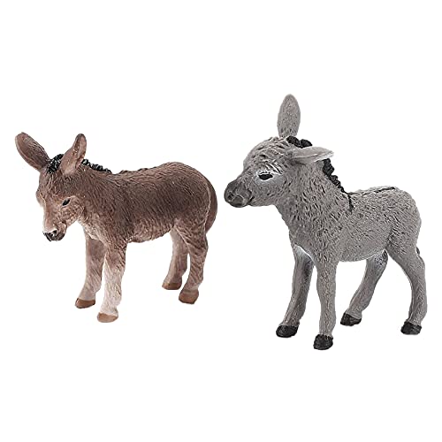 Tsrltalat Simulation Esel Wildes Tier Figur Spielzeug PVC Tier Figuren Desktop Dekoration Spielzeug für Kinder von Tsrltalat