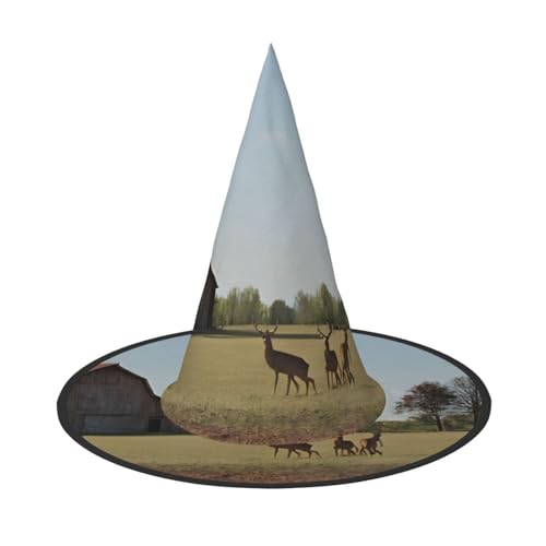 Ttkjshmgc Bauernhof mit Hirsch – Festival-Krone – kompakter Kostüm-Kopfschmuck für Halloween & Larp, verstellbare Gothic-Tiara mit maschinenwaschbarem Stoff Ttkjshmgc Bauernhof mit Hirsch – Festival-Krone – kompakter Kostüm-Kopfschmuck für Halloween & Larp, verstellbare Gothic-Tiara mit maschinenwaschbarem Stoff von Ttkjshmgc