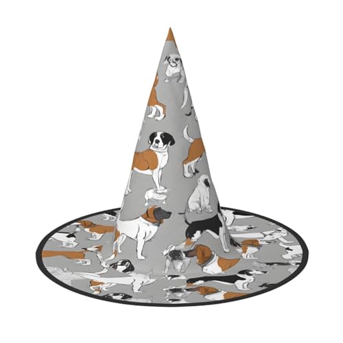 Ttkjshmgc Beagle-Muster – Druck Festival-Krone – kompakter Kostüm-Kopfschmuck für Halloween und Larp, verstellbare Gothic-Tiara mit maschinenwaschbarem Stoff von Ttkjshmgc