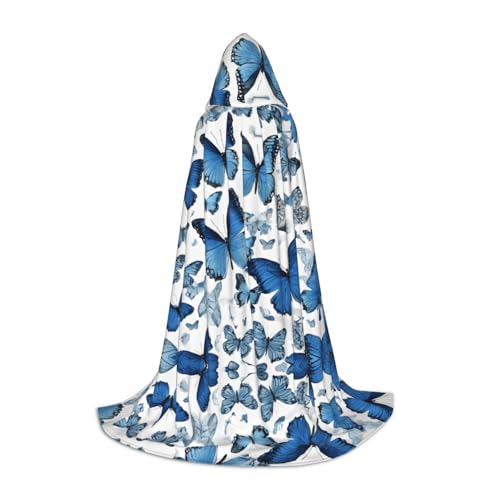 Ttkjshmgc Blaue Schmetterlinge – bedruckter Jugend-Kapuzenumhang – bedruckter, verstellbarer Umhang für Teenager, Halloween-Abenteuer, Partys und festliche Kleidung, einfach zu tragen. Ttkjshmgc Blaue Schmetterlinge – bedruckter Jugend-Kapuzenumhang – bedruckter, verstellbarer Umhang für Teenager, Halloween-Abenteuer, Partys und festliche Kleidung, einfach zu tragen. von Ttkjshmgc